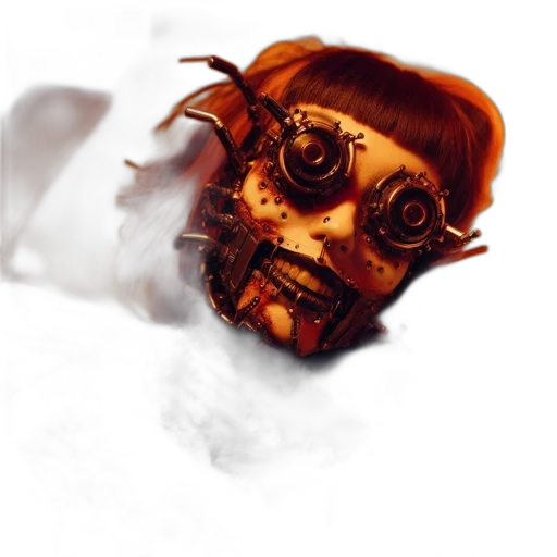 mask, face, robot, creature transparent PNG cut-out