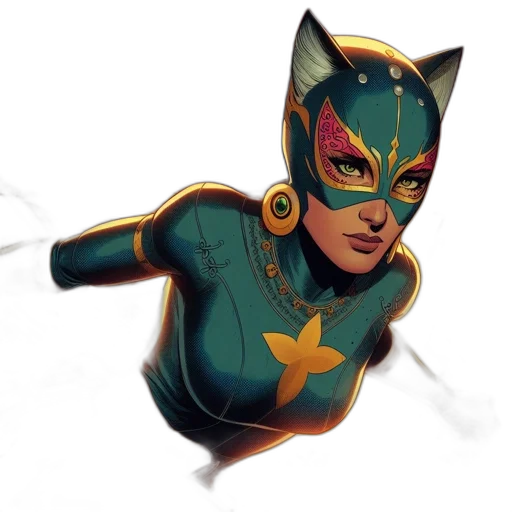 mask, comic book art, concept art, 3d render transparent PNG cut-out