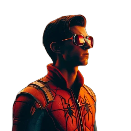 jacket, face, mask, comic book art transparent PNG cut-out
