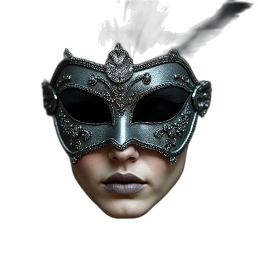 mask, face, crown, jewelry transparent PNG cut-out
