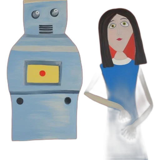 robot, 3d render, concept art, woman transparent PNG cut-out