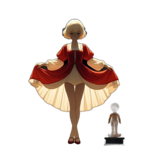 dress, robot, hat, concept art transparent PNG cut-out