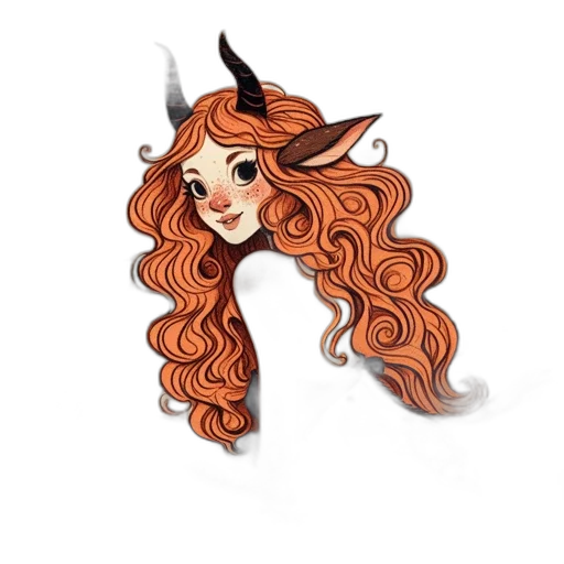 dragon, hair, staff, creature transparent PNG cut-out