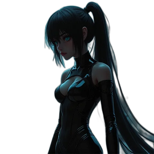 dress, robot, staff, concept art transparent PNG cut-out
