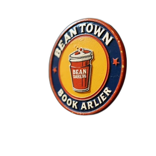 bean, town, logo, fridge transparent PNG cut-out