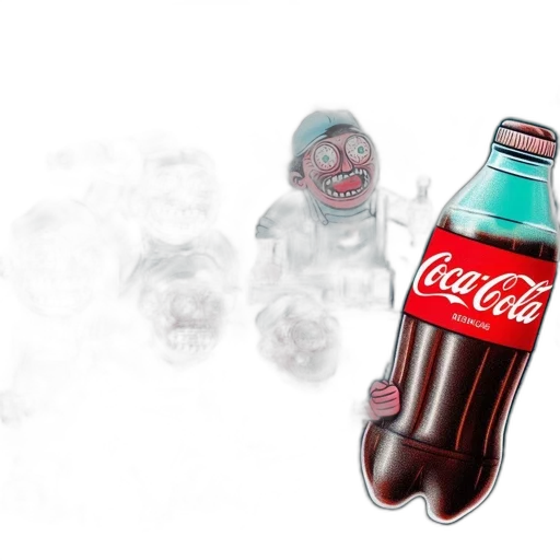 bottle, food, weapon, 3d render transparent PNG cut-out