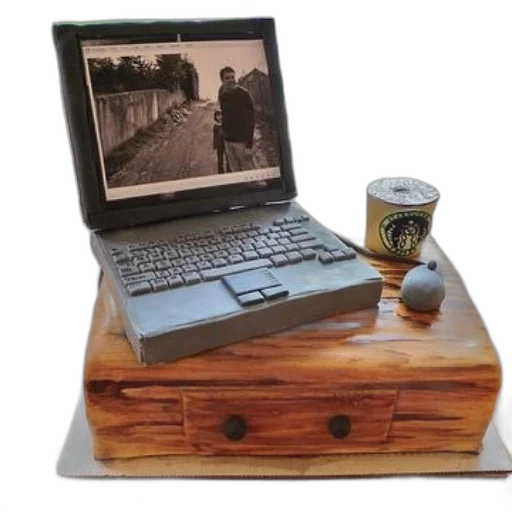 furniture, laptop-shaped, cake, picture transparent PNG cut-out