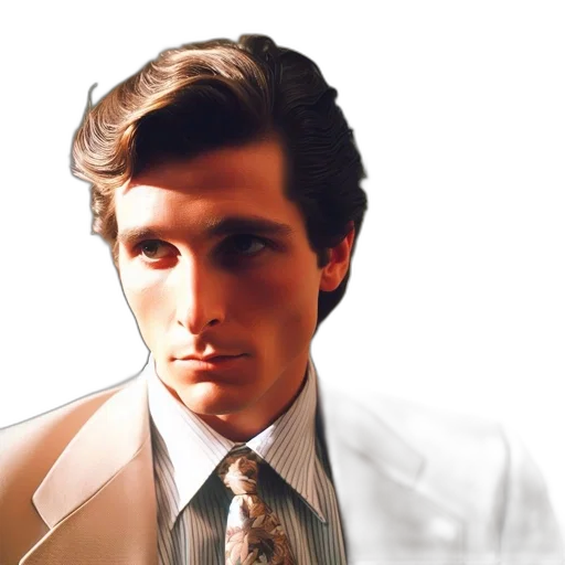 face, jacket, hair, photorealistic transparent PNG cut-out