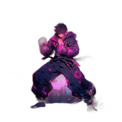 jacket, weapon, staff, dragon transparent PNG cut-out