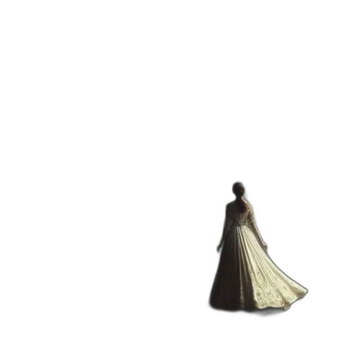 dress, crown, umbrella, staff transparent PNG cut-out
