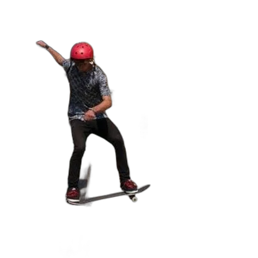 hat, staff, 3d render, skateboarder transparent PNG cut-out