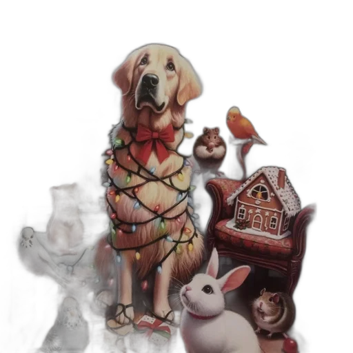 3d render, concept art, festive, scene transparent PNG cut-out