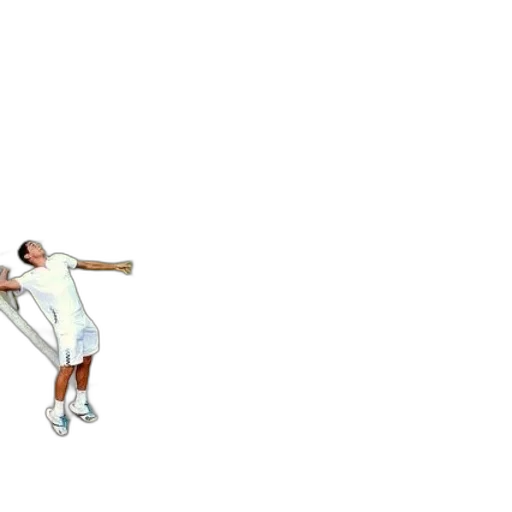 pixel art, 3d render, tennis, player transparent PNG cut-out