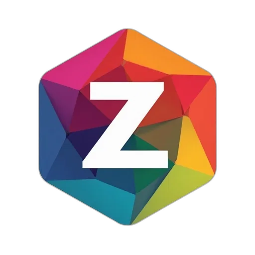 colorful, letter, logo, hexagonal transparent PNG cut-out