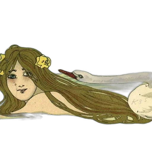 hair, concept art, watercolor, fantasy art transparent PNG cut-out