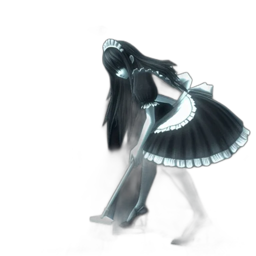 dress, robot, creature, hair transparent PNG cut-out