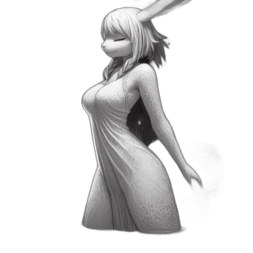 dress, robot, mask, hair transparent PNG cut-out