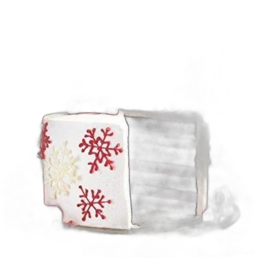 snow, festive, cake, red transparent PNG cut-out