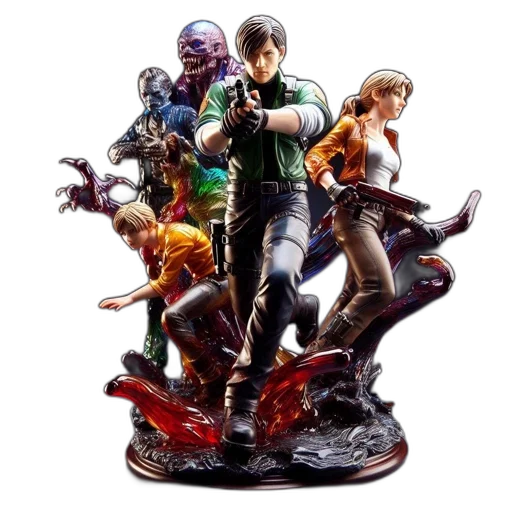 concept art, green-jacketed, male, figure transparent PNG cut-out