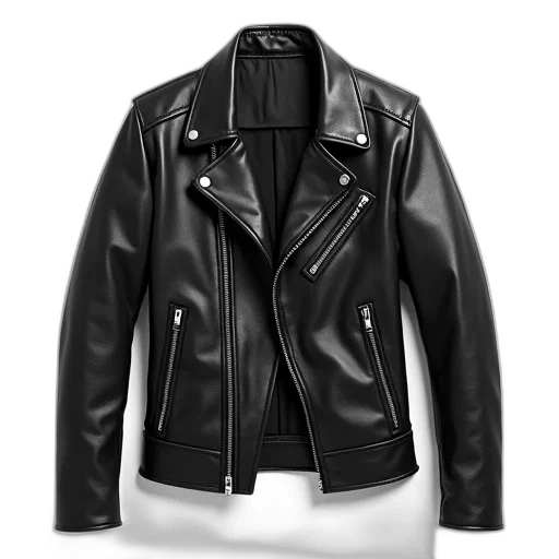 jacket, 3d render, monochrome, black transparent PNG cut-out