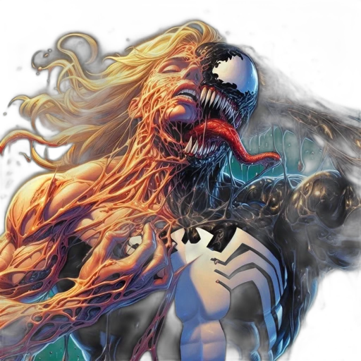 hair, creature, mask, comic book art transparent PNG cut-out