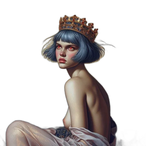 crown, dress, face, hat transparent PNG cut-out
