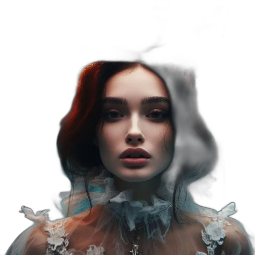 face, crown, jacket, jewelry transparent PNG cut-out