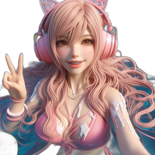 fantasy art, 3d render, concept art, anime transparent PNG cut-out