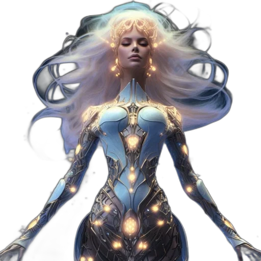 concept art, fantasy art, comic book art, cyberpunk transparent PNG cut-out
