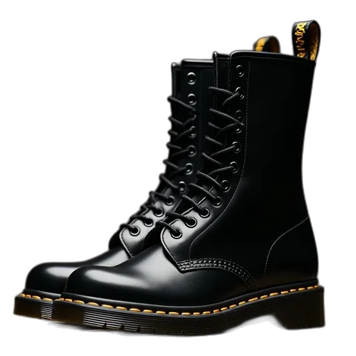 shoes, photorealistic, martens, eyelet transparent PNG cut-out