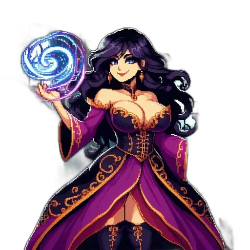 staff, dress, jewelry, fantasy art transparent PNG cut-out