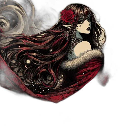 dress, mask, fantasy art, concept art transparent PNG cut-out
