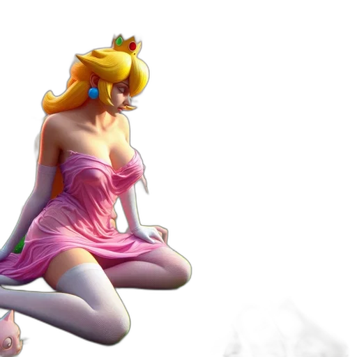 dress, crown, concept art, 3d render transparent PNG cut-out