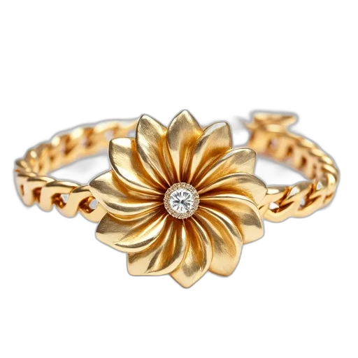 jewelry, flower, crown, golden transparent PNG cut-out