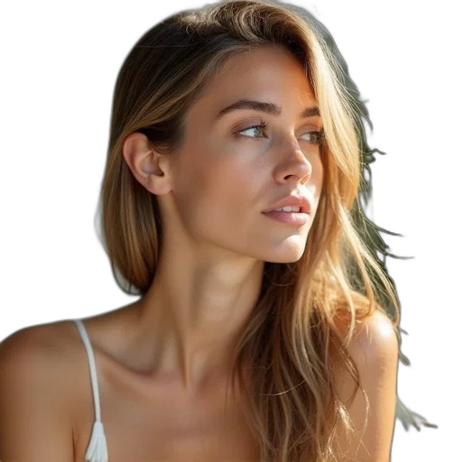 face, hair, jewelry, crown transparent PNG cut-out