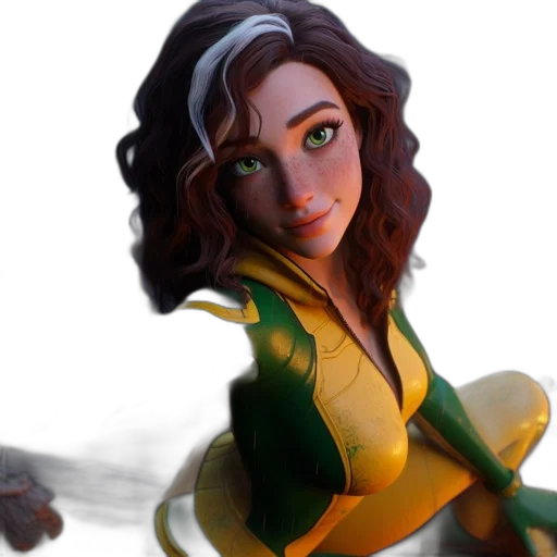 concept art, fantasy art, comic book art, 3d render transparent PNG cut-out
