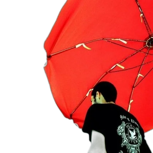 umbrella, jacket, staff, photorealistic transparent PNG cut-out