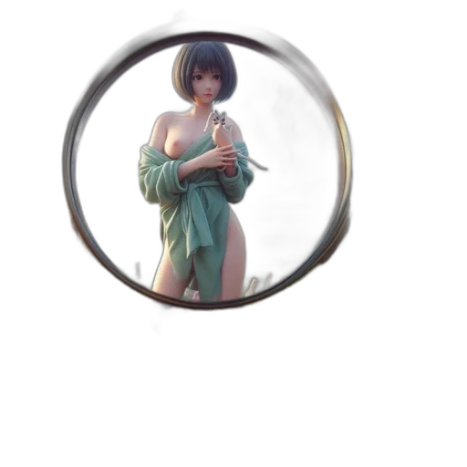 dress, staff, jewelry, face transparent PNG cut-out