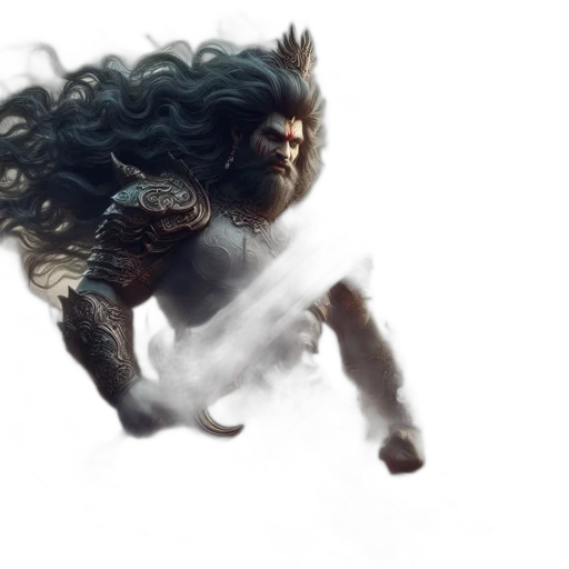 sword, dragon, hair, creature transparent PNG cut-out
