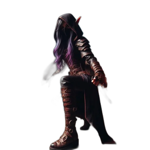 jacket, creature, staff, weapon transparent PNG cut-out