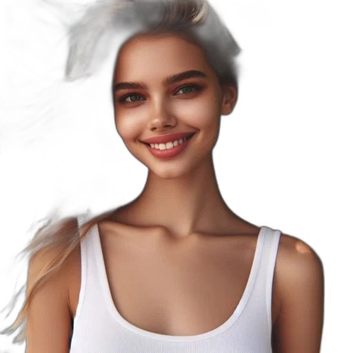 face, hat, jewelry, hair transparent PNG cut-out
