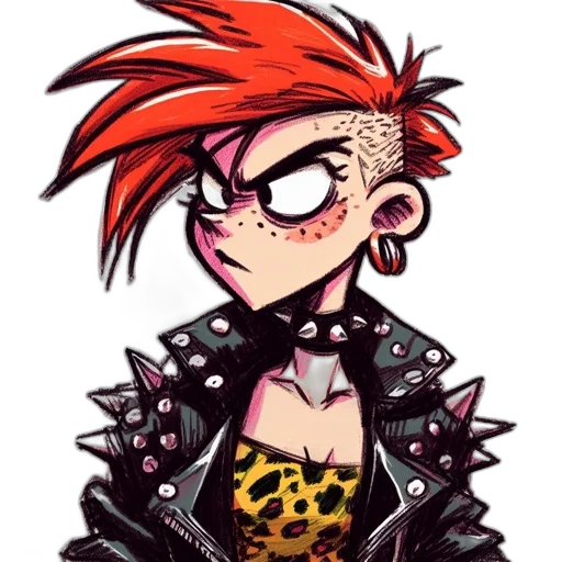 jacket, cyberpunk, cartoon, comic book art transparent PNG cut-out
