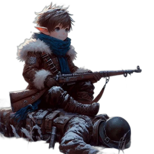 weapon, jacket, sword, staff transparent PNG cut-out