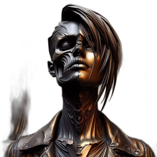 face, mask, photorealistic, 3d render transparent PNG cut-out
