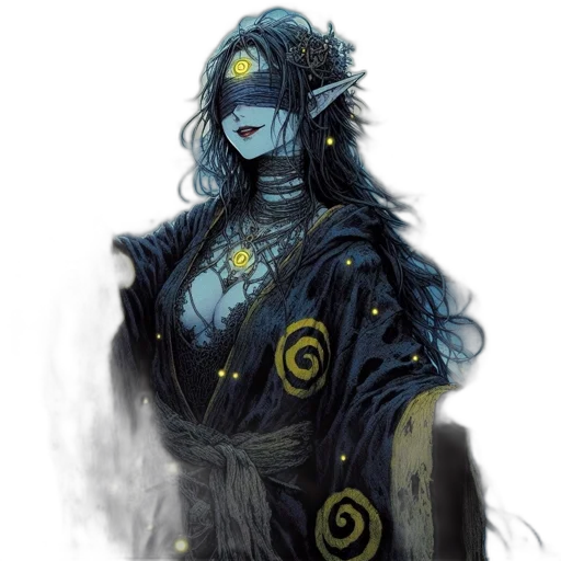 mask, jewelry, staff, dress transparent PNG cut-out
