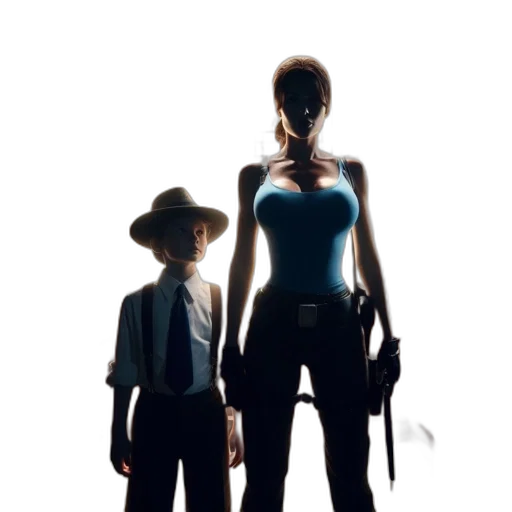 concept art, comic book art, 3d render, pixel art transparent PNG cut-out