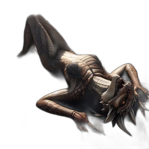 creature, dragon, animal, hair transparent PNG cut-out