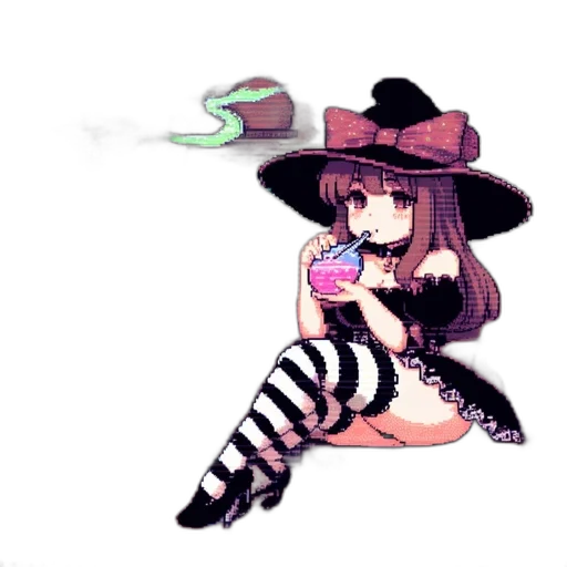hat, staff, dress, weapon transparent PNG cut-out