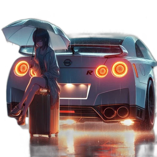 car, concept art, photorealistic, 3d render transparent PNG cut-out