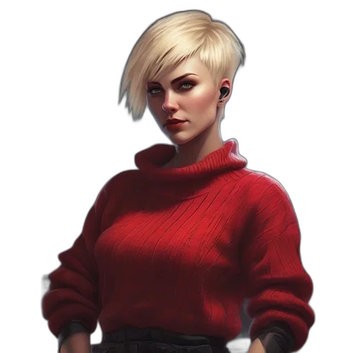 jacket, staff, face, hair transparent PNG cut-out